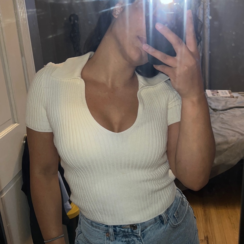 Abercrombie & fitch short sleeve polo top XS